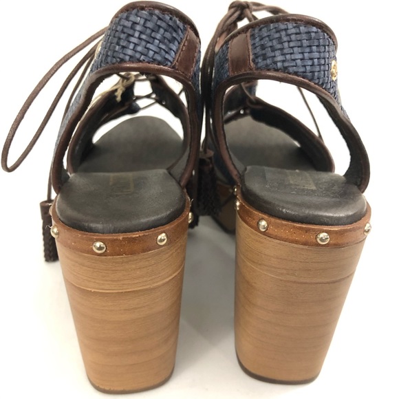 PIKOLINOS Sz 42 Blue Leather Platform Sandals - Olmo - Picture 9 of 13